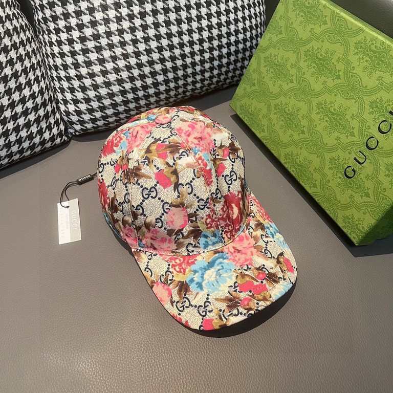 GucciWith box bag, Gucci (Gucci) new original single baseball cap, rose, 11 open mold customized, dark pattern small double G, details comparable to the counter, the original canvas material   head layer cowhide, the qua