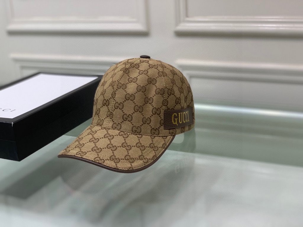 TheNew models arrived!With packaging cloth bag, Gucci (Gucci) new original single baseball cap, the latest models of the counter, 11 open mold ordering, genuine open mold, original canvas material   head layer cowhide, o