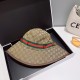 Original qualityGUCCI Gucci fisherman's hat   official website new Gucci fisherman's hat is on fire Craft is very exquisite High-grade atmosphere upscale! Low-key luxury, easy to carry!