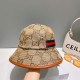 Original qualityGUCCI Gucci fisherman's hat   official website new Gucci fisherman's hat is on fire Craft is very exquisite High-grade atmosphere upscale! Low-key luxury, easy to carry!