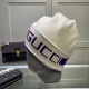 With dust bagGUCCI Gucci original single cap official website new hair band decorated double knit cap, love] [love] wool cashmere double layer cap    warm and stylish, simple and generous, more fashionable high-end atmos