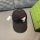 With box cloth bag, Gucci (Gucci) four seasons models baseball cap, Gucci mouse, 11 open mold customized, heavy embroidery, details comparable to the counter, the original canvas material   head layer cowhide, the qualit