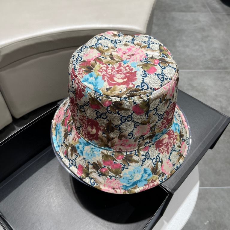 Gucci (Gucci) classic original single fisherman hat, counter 11 open mold customized, the highest version, the original canvas material, cotton lining, lightweight and breathable! In-kind shooting, four seasons versatile