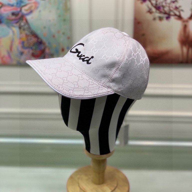 With box bag, Gucci (Gucci) new original single baseball cap, art word embroidery, 11 open mold customized, heavy embroidery, details comparable to the counter, the original canvas material   head layer cowhide, cotton l