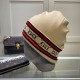 GUCCI Gucci original single hat official website new hair band decorated knitted cap, love] [love] wool cashmere double layer hat    warm and stylish, simple and generous, more fashionable high-end atmosphere!