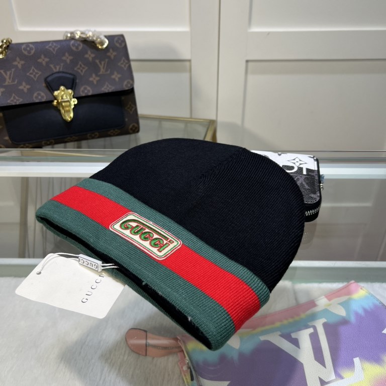 [Gucci GUCCI official website classic models, small red book explosion! 70 percent wool, 30 rabbit hair knit cap! Men and women with the same models, thickened more warm, fashionable and popular   texture first-class, th