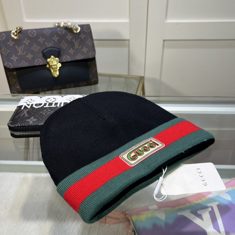 [Gucci GUCCI official website classic models, small red book explosion! 70 percent wool, 30 rabbit hair knit cap! Men and women with the same models, thickened more warm, fashionable and popular   texture first-class, th