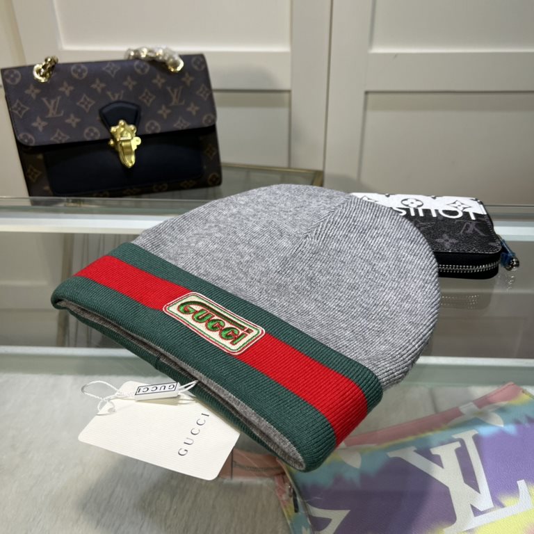 [Gucci GUCCI official website classic models, small red book explosion! 70 percent wool, 30 rabbit hair knit cap! Men and women with the same models, thickened more warm, fashionable and popular   texture first-class, th