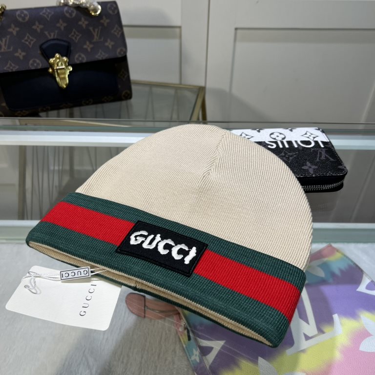 [Gucci GUCCI official website classic models, small red book explosion! 70 percent wool, 30 rabbit hair knit cap! Men and women with the same models, thickened more warm, fashionable and popular   texture first-class, th