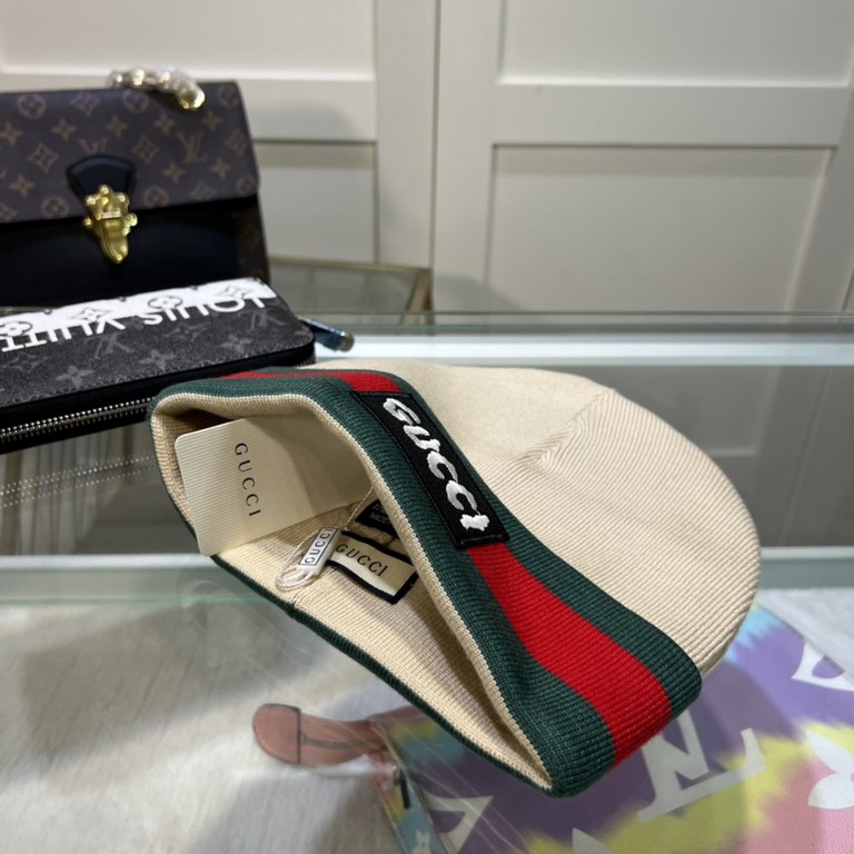 [Gucci GUCCI official website classic models, small red book explosion! 70 percent wool, 30 rabbit hair knit cap! Men and women with the same models, thickened more warm, fashionable and popular   texture first-class, th