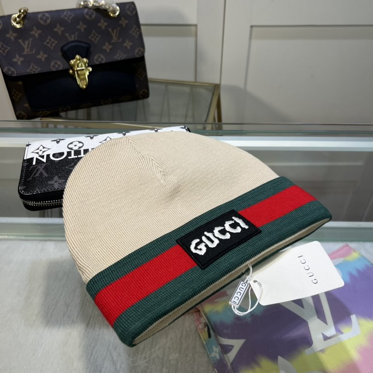 [Gucci GUCCI official website classic models, small red book explosion! 70 percent wool, 30 rabbit hair knit cap! Men and women with the same models, thickened more warm, fashionable and popular   texture first-class, th