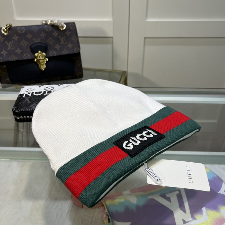 [Gucci GUCCI official website classic models, small red book explosion! 70 percent wool, 30 rabbit hair knit cap! Men and women with the same models, thickened more warm, fashionable and popular   texture first-class, th