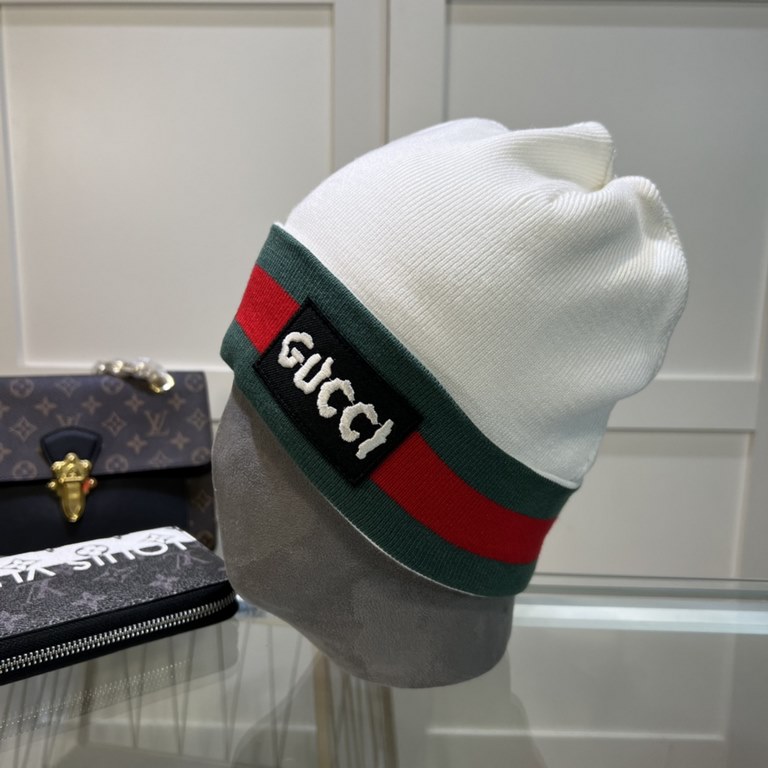 [Gucci GUCCI official website classic models, small red book explosion! 70 percent wool, 30 rabbit hair knit cap! Men and women with the same models, thickened more warm, fashionable and popular   texture first-class, th