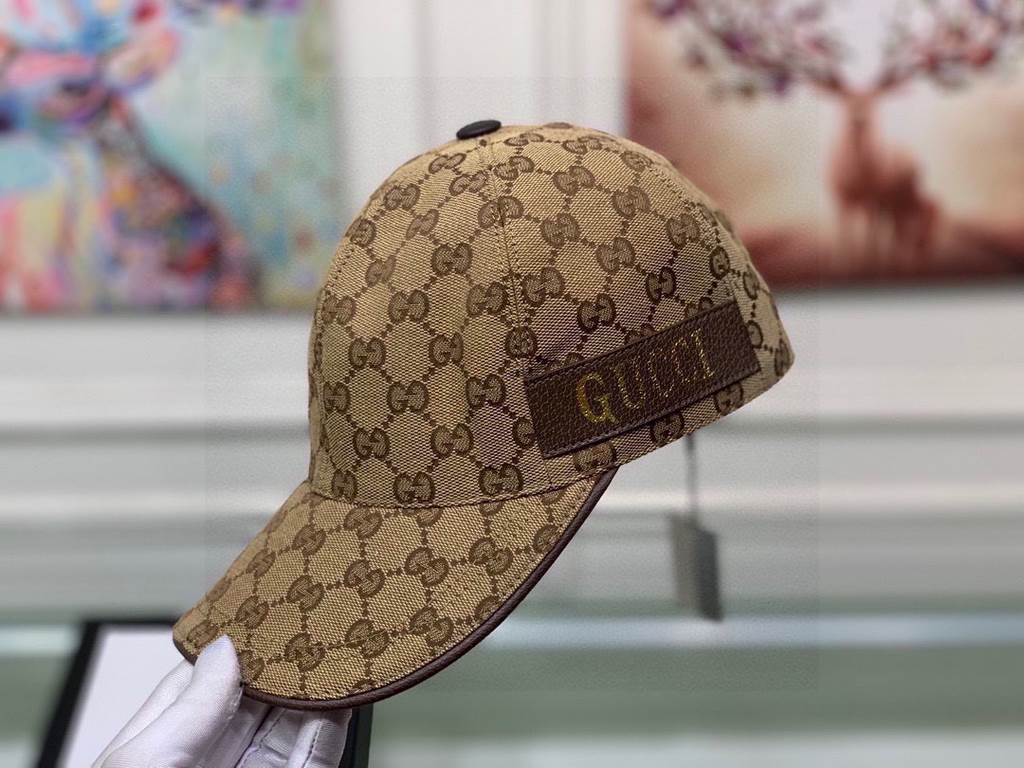 TheNew models arrived!With packaging cloth bag, Gucci (Gucci) new original single baseball cap, the latest models of the counter, 11 open mold ordering, genuine open mold, original canvas material   head layer cowhide, o