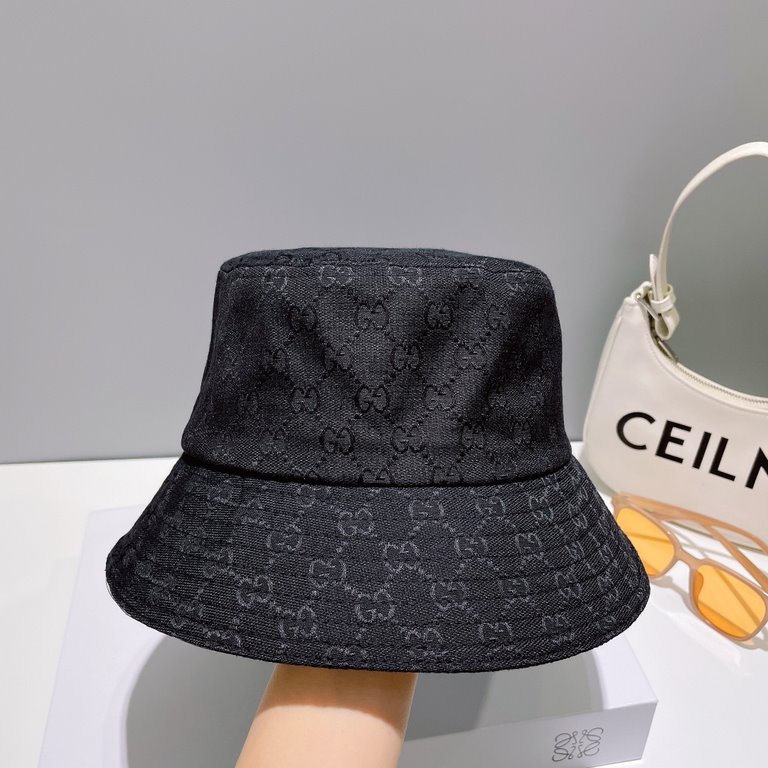 Gucci (Gucci) classic original single fisherman hat, counter 11 open mold customized, the highest version, the original canvas material, cotton lining, lightweight and breathable! In-kind shooting, four seasons versatile