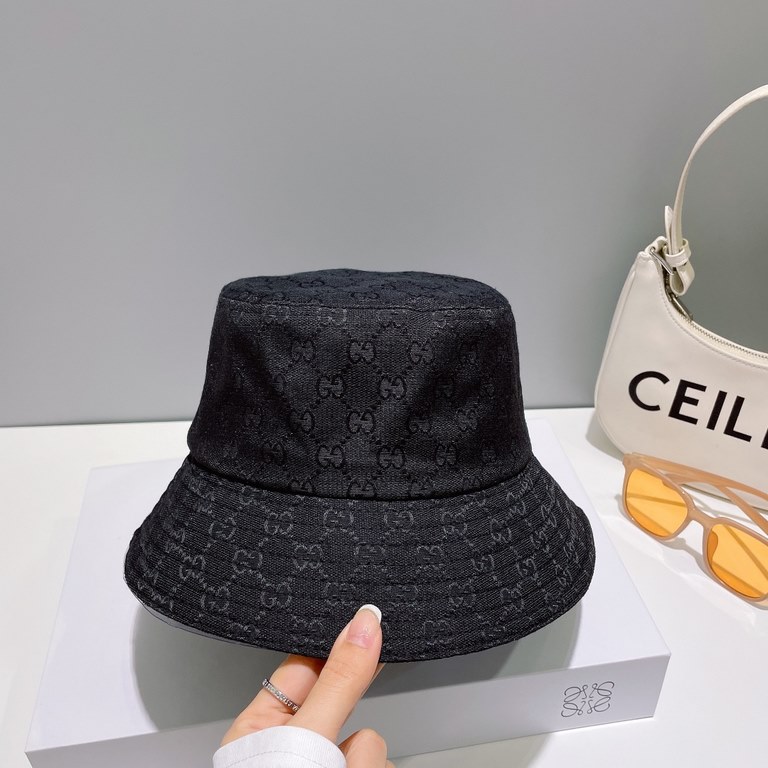 Gucci (Gucci) classic original single fisherman hat, counter 11 open mold customized, the highest version, the original canvas material, cotton lining, lightweight and breathable! In-kind shooting, four seasons versatile