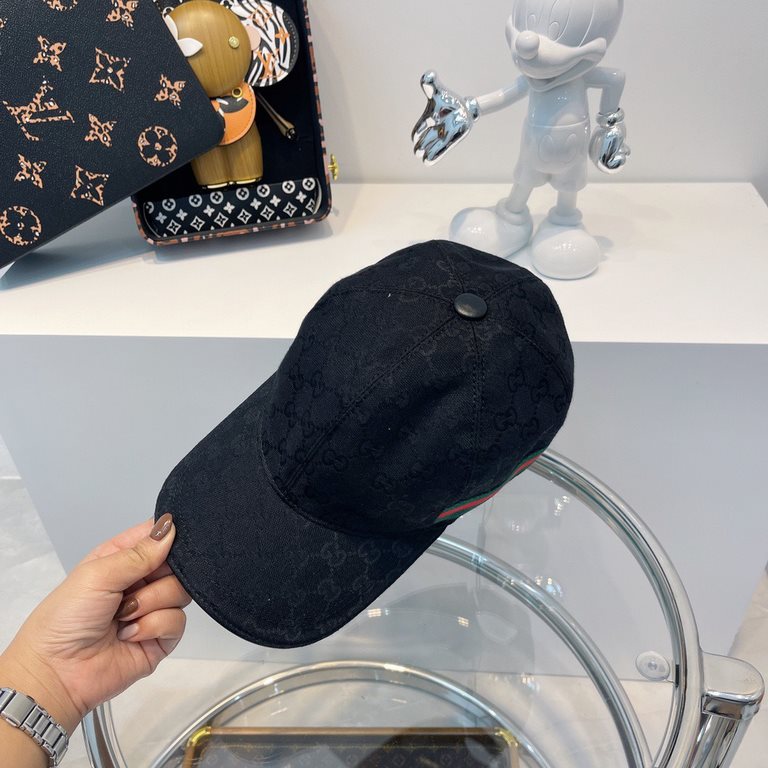 With box cloth bag, Gucci (Gucci) classic original single baseball cap   counter 11 open mold customized, the highest version, the original canvas material   head layer cowhide, cotton lining, lightweight and breathable!