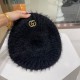 GUCCI Gucci 2023 burst of furry wool beret women's fall and winter knitted wool show face small belle hat