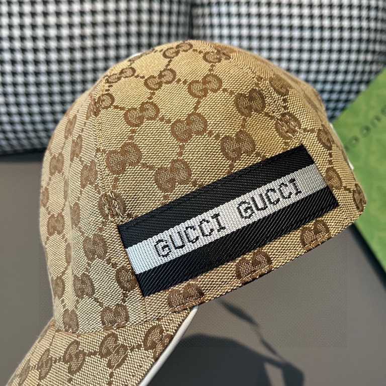 With box bag, Gucci (Gucci) classic original single baseball cap, logo webbing counter 11 open mold customized, the highest version, the original canvas material   head cowhide, cotton lining, lightweight and breathable!