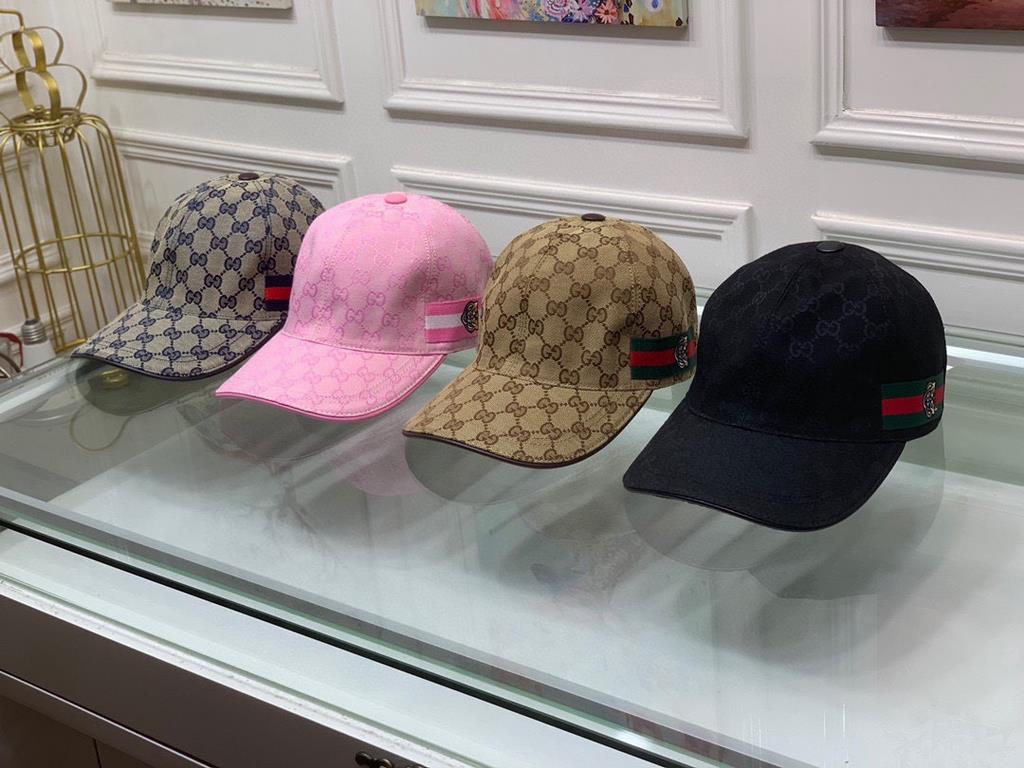 With box bag, Gucci (Gucci) new original single baseball cap, tiger head webbing, 11 open mold customized, heavy embroidery, details comparable to the counter, the original canvas material   head cowhide, the quality is 