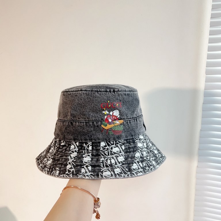 with dust bag [GUCCI Gucci] 2023 new cowboy hipster pattern model fisherman hat, out of the street essential super good with, hurry to get!