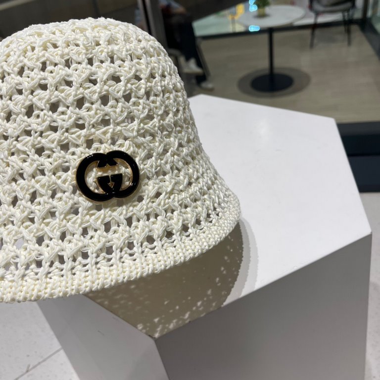 GUCCi GUCCi fisherman hat female summer hundred with sun hat sub 2023 new face shield sun hat UV spring and fall sun hat