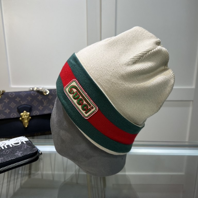 [Gucci GUCCI official website classic models, small red book explosion! 70 percent wool, 30 rabbit hair knit cap! Men and women with the same models, thickened more warm, fashionable and popular   texture first-class, th