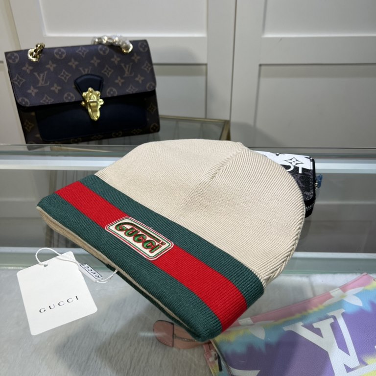 [Gucci GUCCI official website classic models, small red book explosion! 70 percent wool, 30 rabbit hair knit cap! Men and women with the same models, thickened more warm, fashionable and popular   texture first-class, th