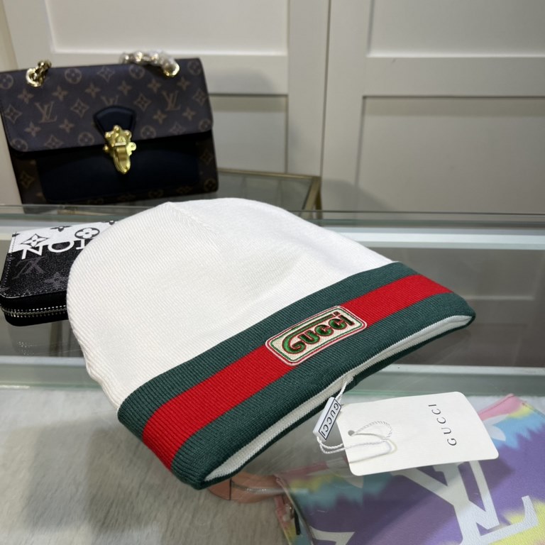 [Gucci GUCCI official website classic models, small red book explosion! 70 percent wool, 30 rabbit hair knit cap! Men and women with the same models, thickened more warm, fashionable and popular   texture first-class, th