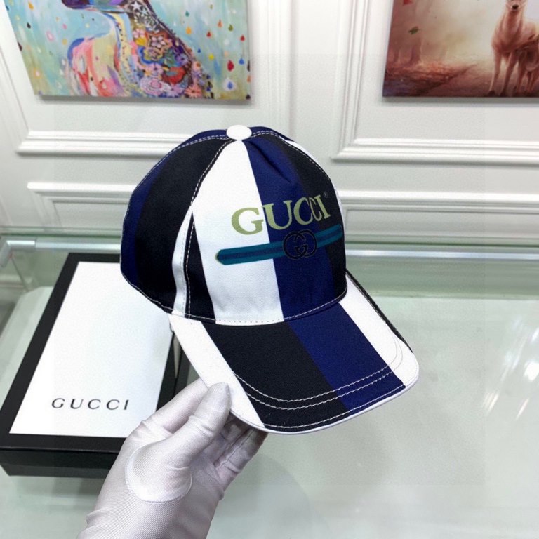 With box bag, Gucci (Gucci) new original single baseball cap, silk screen logo, counter 11 open mold customized, original canvas material   head cowhide, cotton lining, lightweight and breathable! Awesome quality, base h