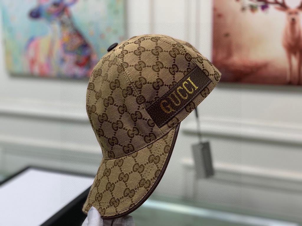 New models arrived!With packaging cloth bag, Gucci (Gucci) new original single baseball cap, hot gold webbing, counter the latest models, 11 open mold customized, genuine open mold, original canvas material   head layer 