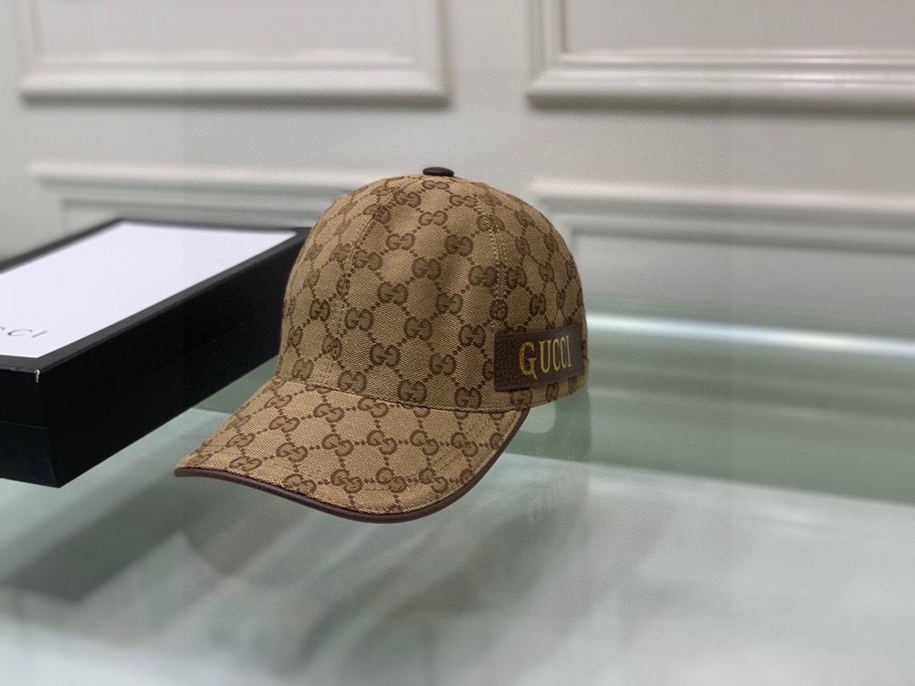 New models arrived!With packaging cloth bag, Gucci (Gucci) new original single baseball cap, hot gold webbing, counter the latest models, 11 open mold customized, genuine open mold, original canvas material   head layer 