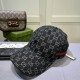 Gucci (Gucci) classic original single baseball cap, double G denim jacquard, retro design, counter 11 open mold order! Original denim fabric   head layer cowhide, lightweight and breathable! In-kind shooting, men and wom