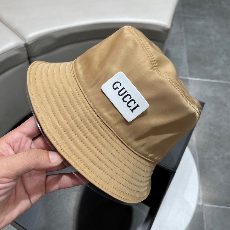 Gucci (Gucci) classic original single fisherman hat, counter 11 open mold customized, the highest version, the original canvas material, cotton lining, lightweight and breathable! In-kind shooting, four seasons versatile