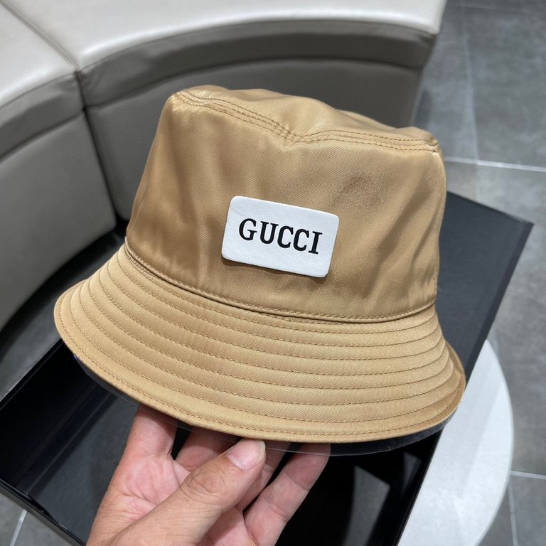 Gucci (Gucci) classic original single fisherman hat, counter 11 open mold customized, the highest version, the original canvas material, cotton lining, lightweight and breathable! In-kind shooting, four seasons versatile