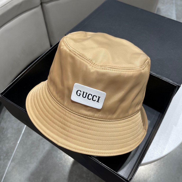 Gucci (Gucci) classic original single fisherman hat, counter 11 open mold customized, the highest version, the original canvas material, cotton lining, lightweight and breathable! In-kind shooting, four seasons versatile