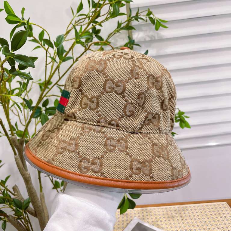 GuccI old flower logo fisherman hat2023 new double C big logo jacquard craft couples with the same models