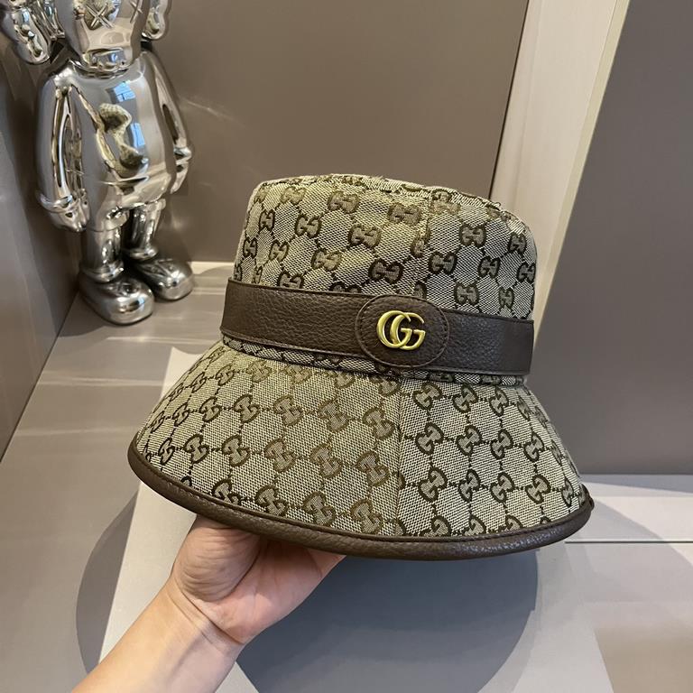 ￥Gucci Gucci Classic Model Old Flower Fisherman's Hat, Unisex, Head Circumference 57cm