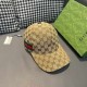 Gucci baseball cap.With box cloth bag, Gucci (Gucci) classic original single baseball cap, flower webbing, counter 11 open mold customized, the highest version, the original canvas material   head layer cowhide, lightwei