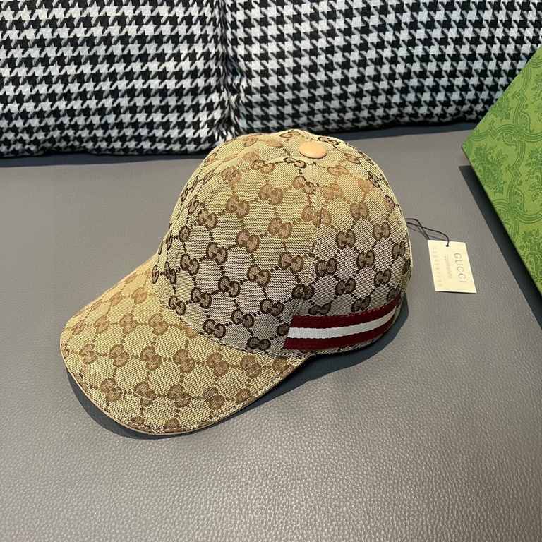 Wannabe classic model new color shipment!With box cloth bag, Gucci (Gucci) classic original single baseball cap     counter 11 open mold customized, the highest version, the original canvas material   head layer cowhide,