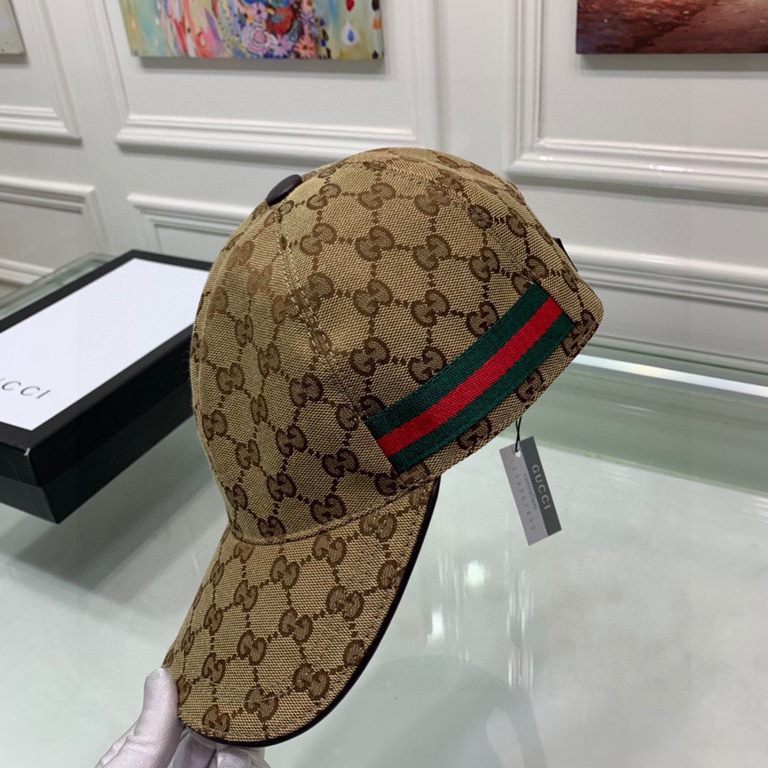 A perennial classic! Apricot color, black with s sizeWith box bag, Gucci (Gucci) classic original single baseball cap     counter 11 open mold customized, the highest version, the original canvas material   head layer co