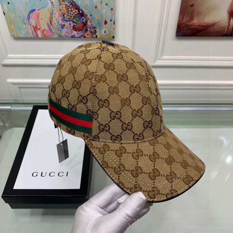 A perennial classic! Apricot color, black with s sizeWith box bag, Gucci (Gucci) classic original single baseball cap     counter 11 open mold customized, the highest version, the original canvas material   head layer co