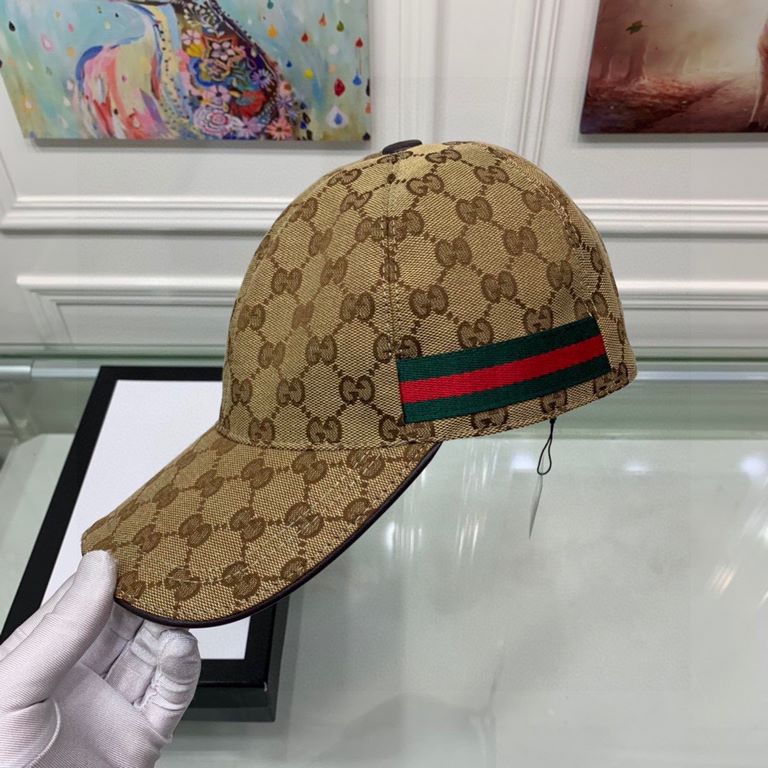 A perennial classic! Apricot color, black with s sizeWith box bag, Gucci (Gucci) classic original single baseball cap     counter 11 open mold customized, the highest version, the original canvas material   head layer co