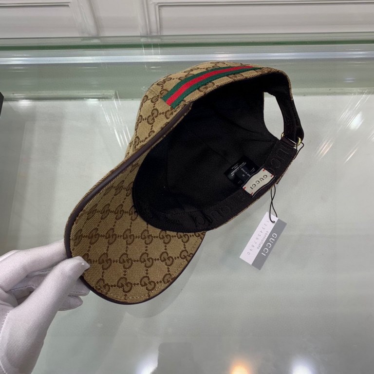 A perennial classic! Apricot color, black with s sizeWith box bag, Gucci (Gucci) classic original single baseball cap     counter 11 open mold customized, the highest version, the original canvas material   head layer co