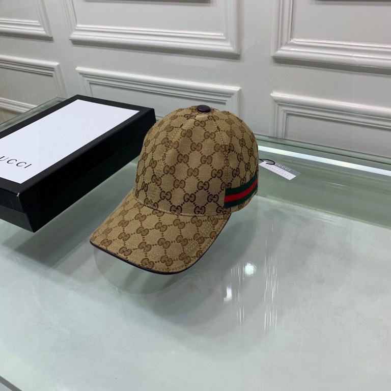 A perennial classic! Apricot color, black with s sizeWith box bag, Gucci (Gucci) classic original single baseball cap     counter 11 open mold customized, the highest version, the original canvas material   head layer co