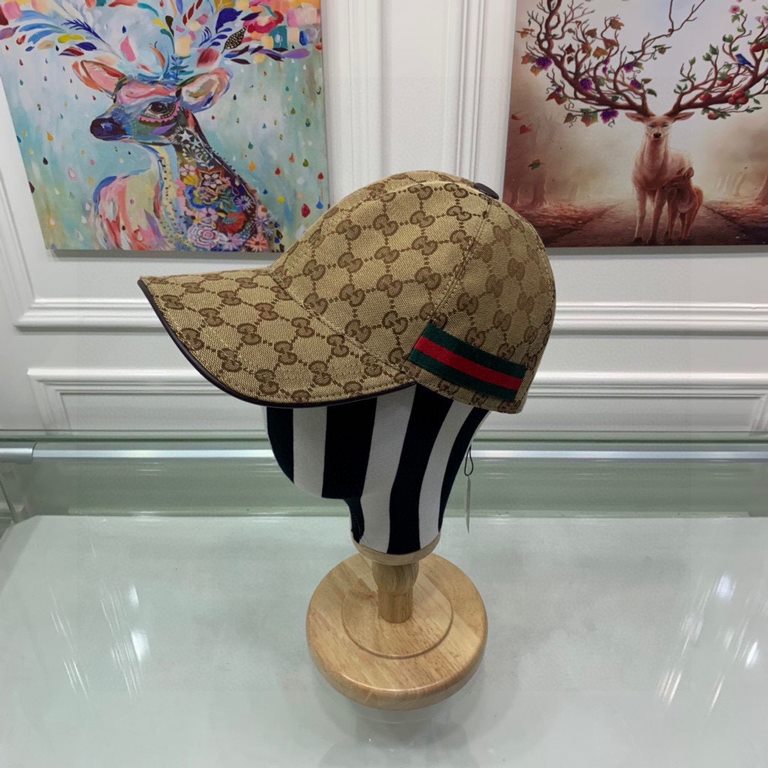 A perennial classic! Apricot color, black with s sizeWith box bag, Gucci (Gucci) classic original single baseball cap     counter 11 open mold customized, the highest version, the original canvas material   head layer co