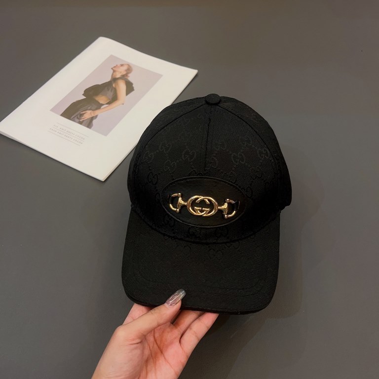 Gucci (Gucci) ~ new original single baseball cap double G, 11 open mold customized, the highest version of the cotton lining, lightweight and breathable, physical shooting!