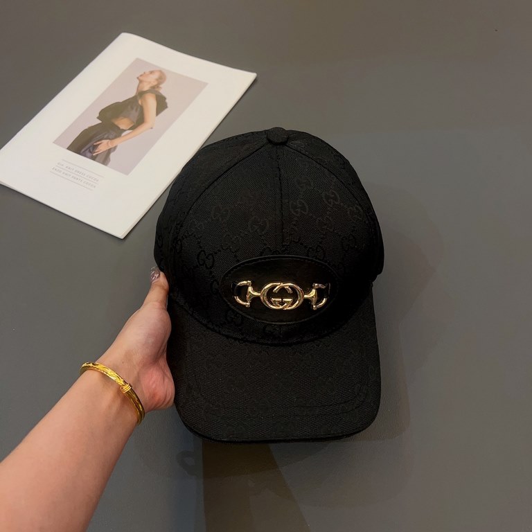 Gucci (Gucci) ~ new original single baseball cap double G, 11 open mold customized, the highest version of the cotton lining, lightweight and breathable, physical shooting!