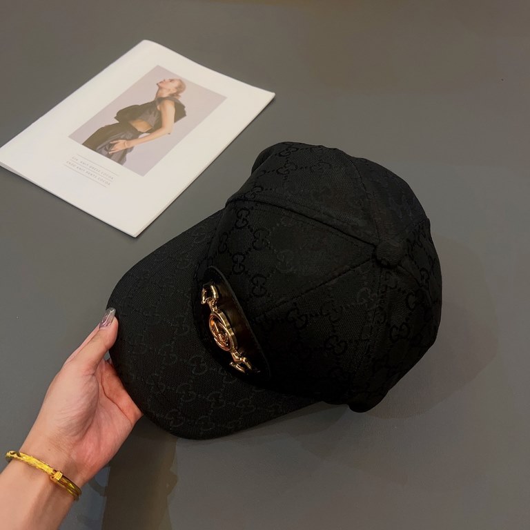 Gucci (Gucci) ~ new original single baseball cap double G, 11 open mold customized, the highest version of the cotton lining, lightweight and breathable, physical shooting!