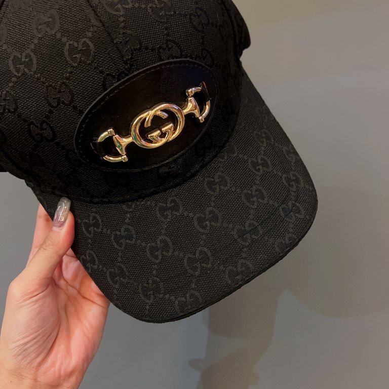 Gucci (Gucci) ~ new original single baseball cap double G, 11 open mold customized, the highest version of the cotton lining, lightweight and breathable, physical shooting!